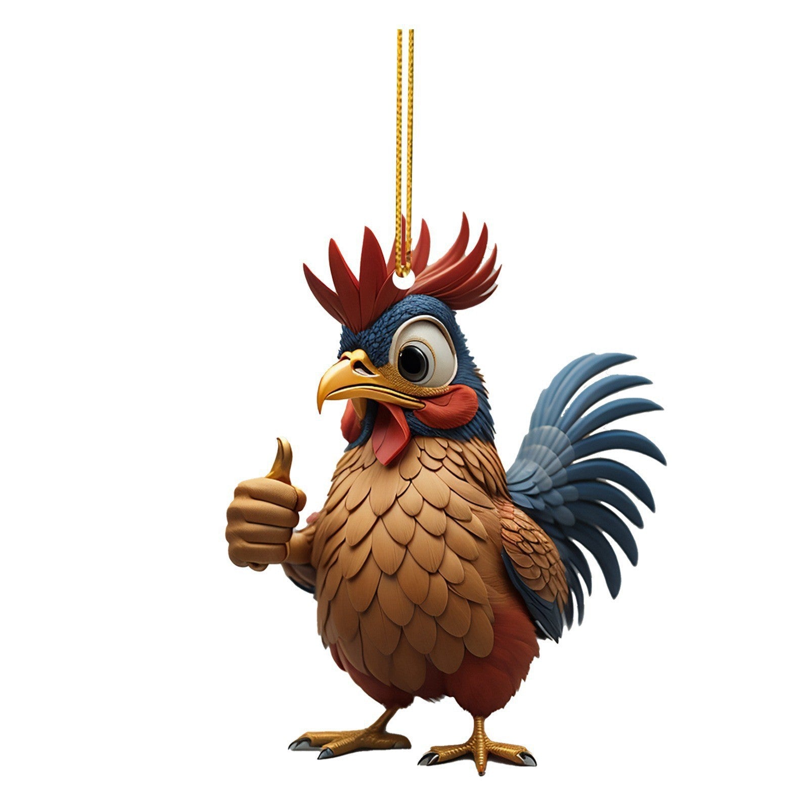 Wholesale Christmas Creative Animal Chicken Christmas Tree Acrylic  Decorations